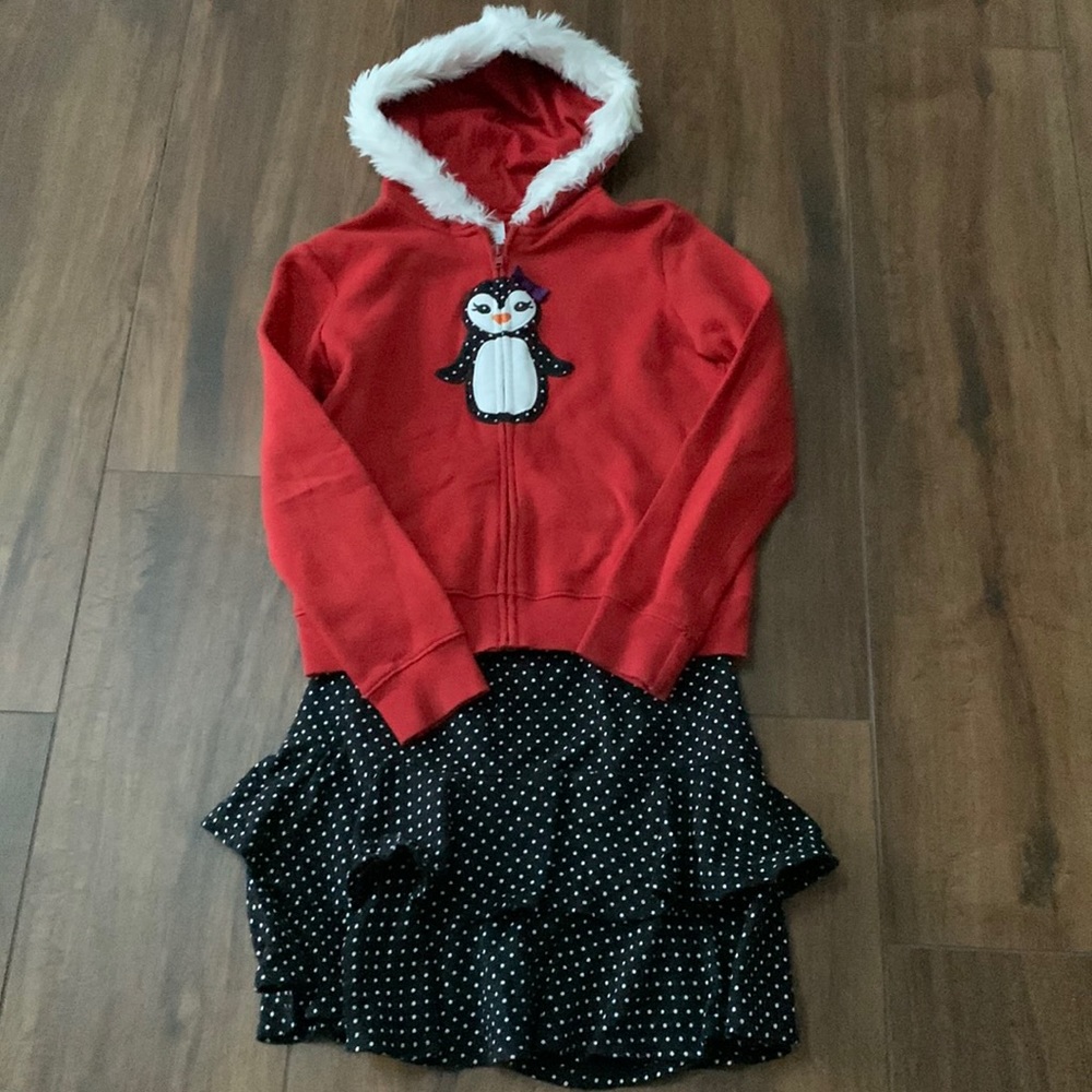 Girls Gymboree ruffled skort and top set